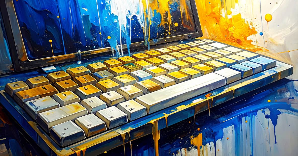 パソコンのカラフルアート